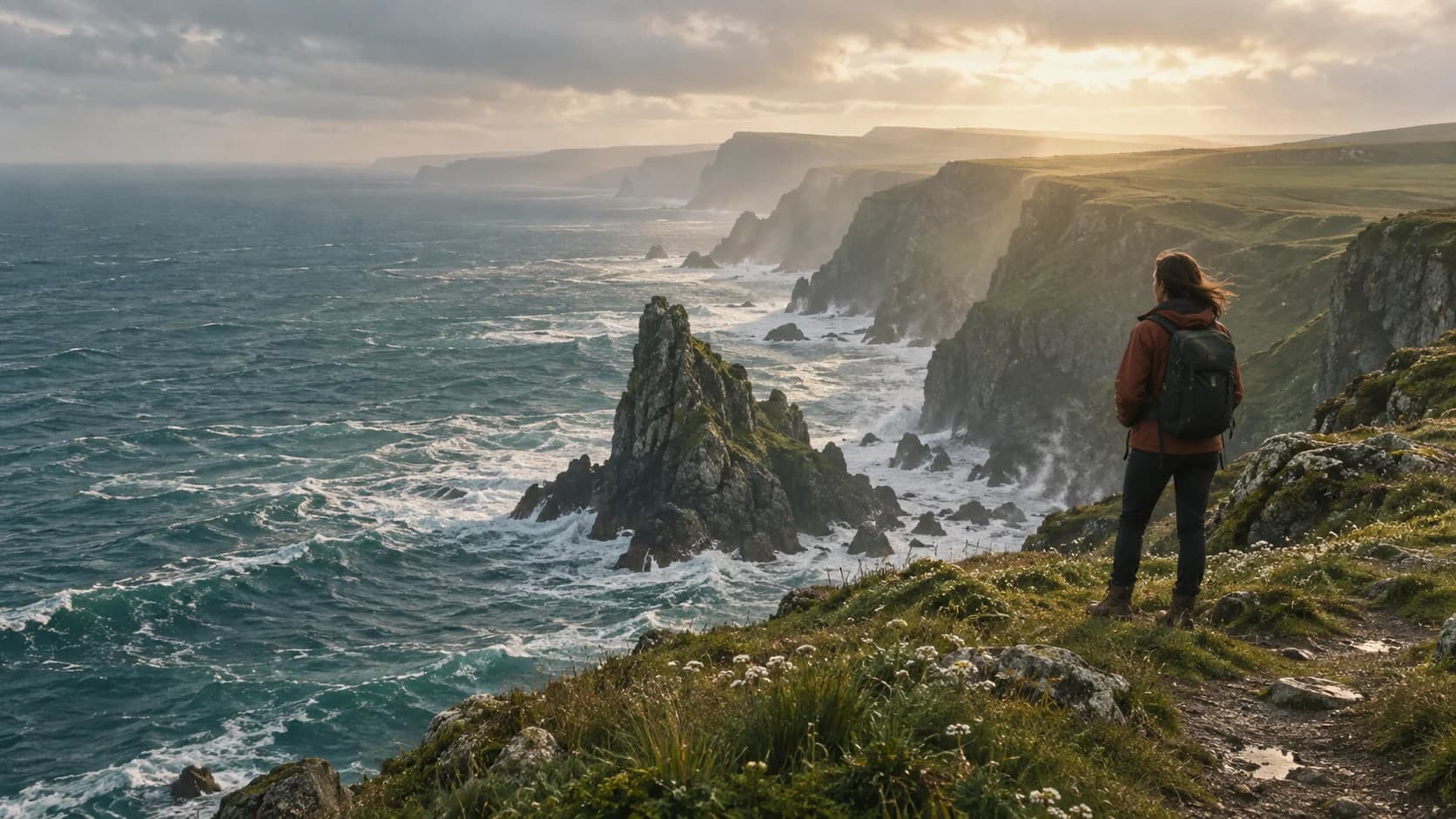 Cinematic realization of the coastal scene